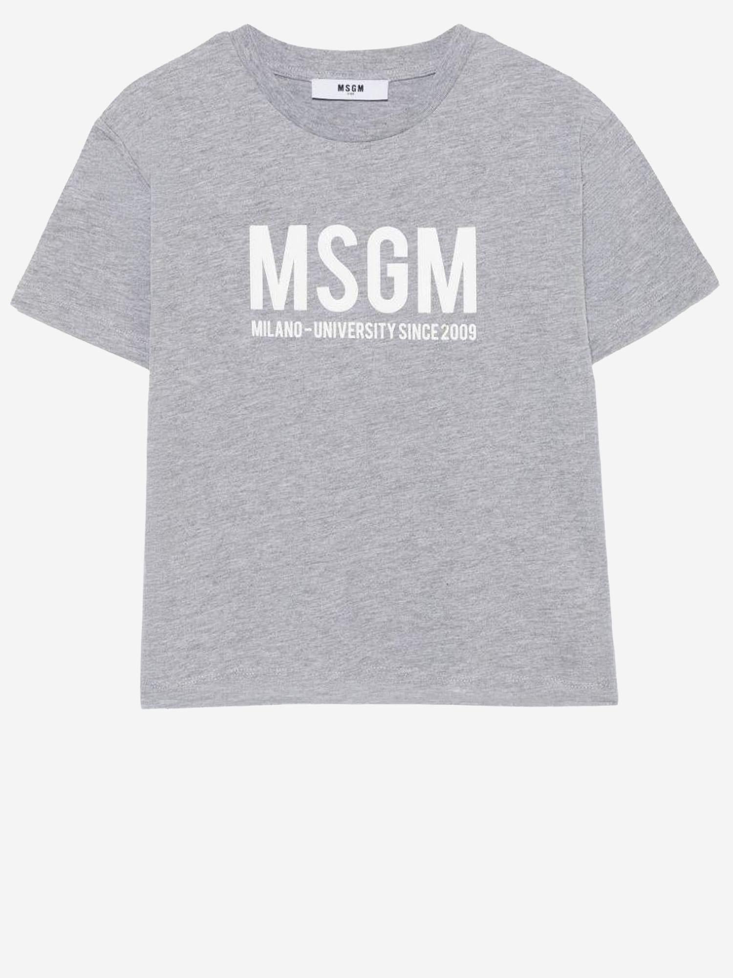 T-SHIRT IN COTONE CON LOGO S6MSJUTH051 271 MSGM KIDS 