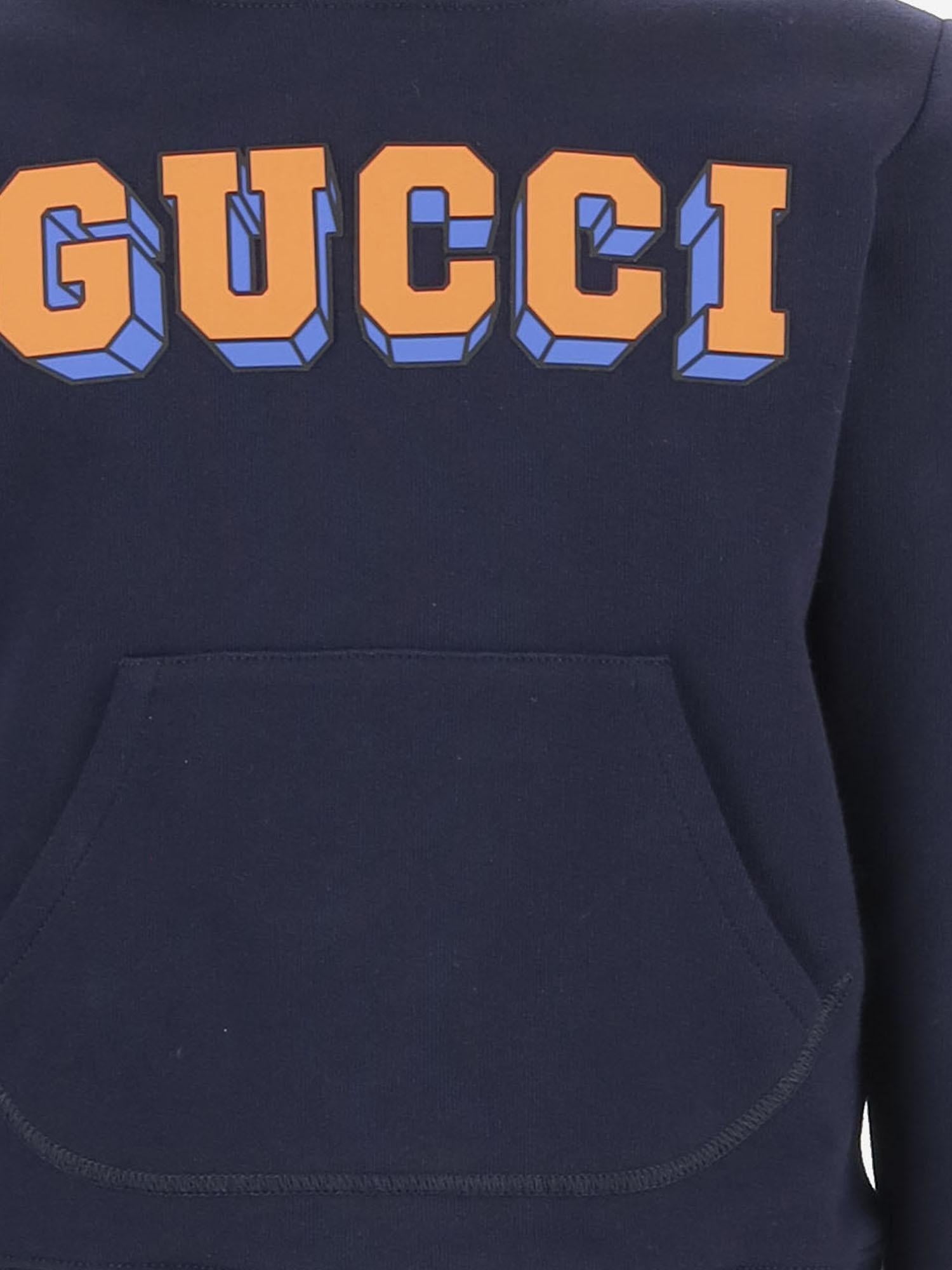 FELPA IN COTONE CON LOGO 773379 XJHB94392 GUCCI KIDS 