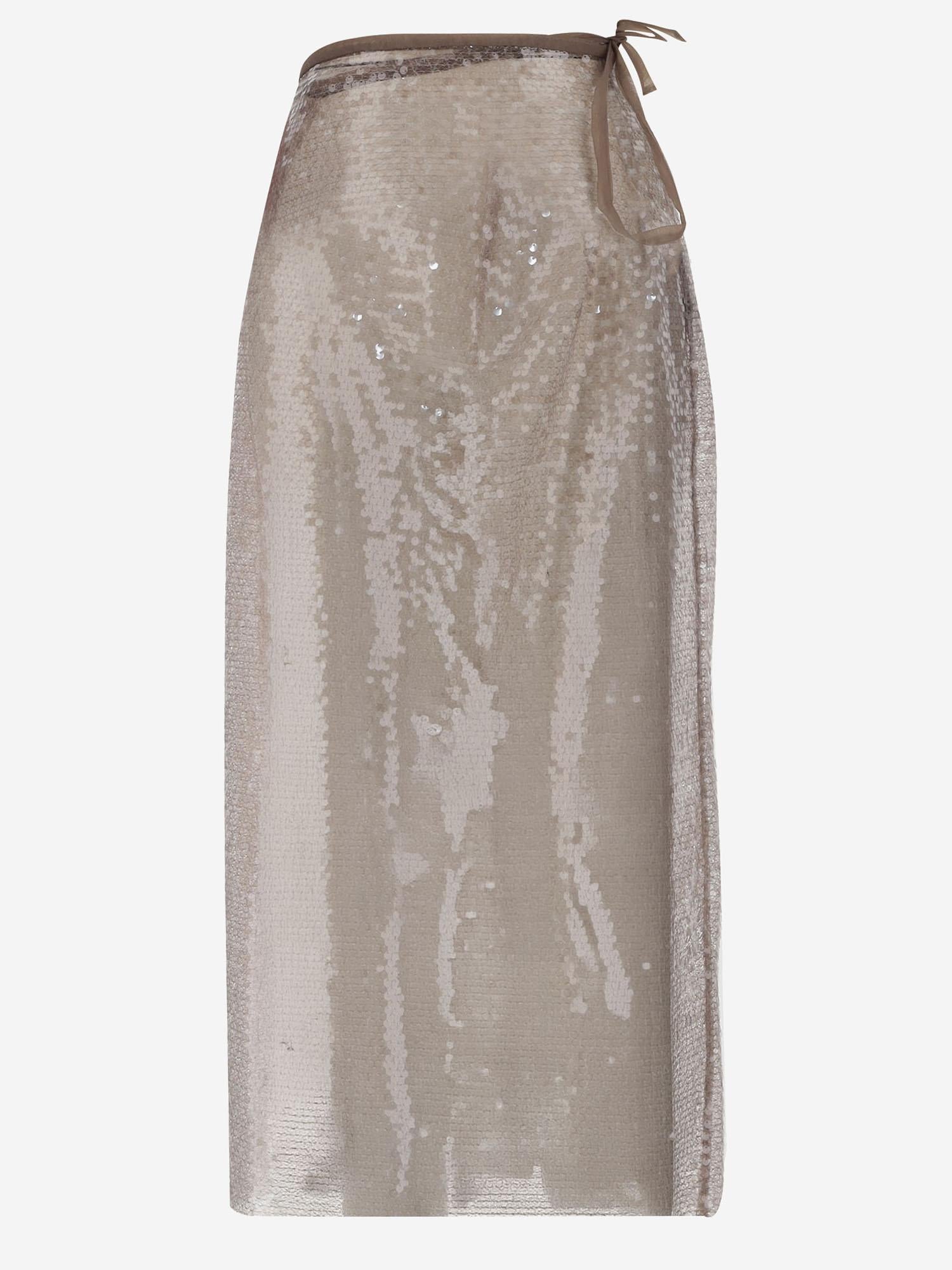 GONNA IN NYLON CON PAILLETTES S058B PSEQDUSK NICCOLO PASQUALETTI 