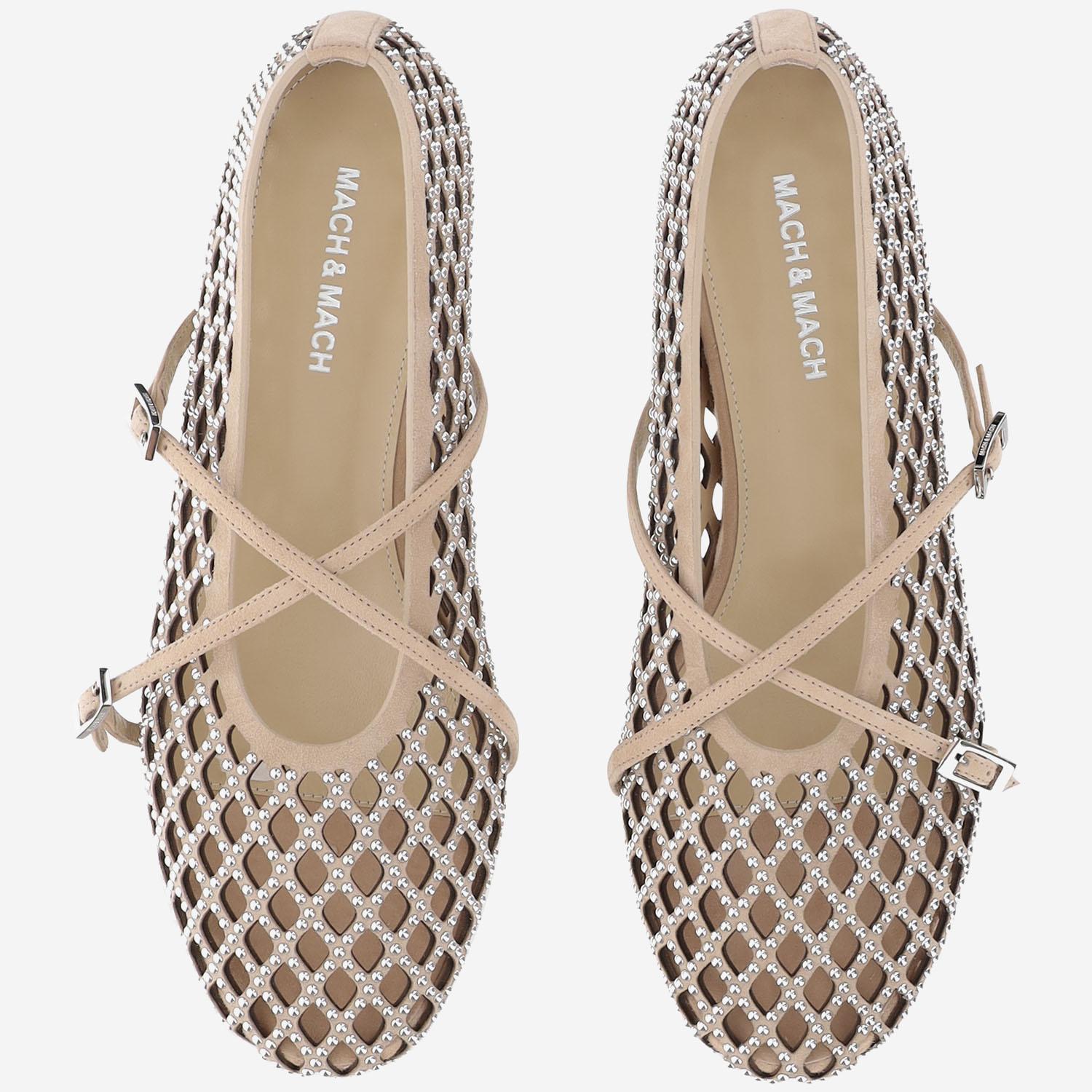 Ballerine in pelle con perline S103710 SUENUD MACH & MACH 