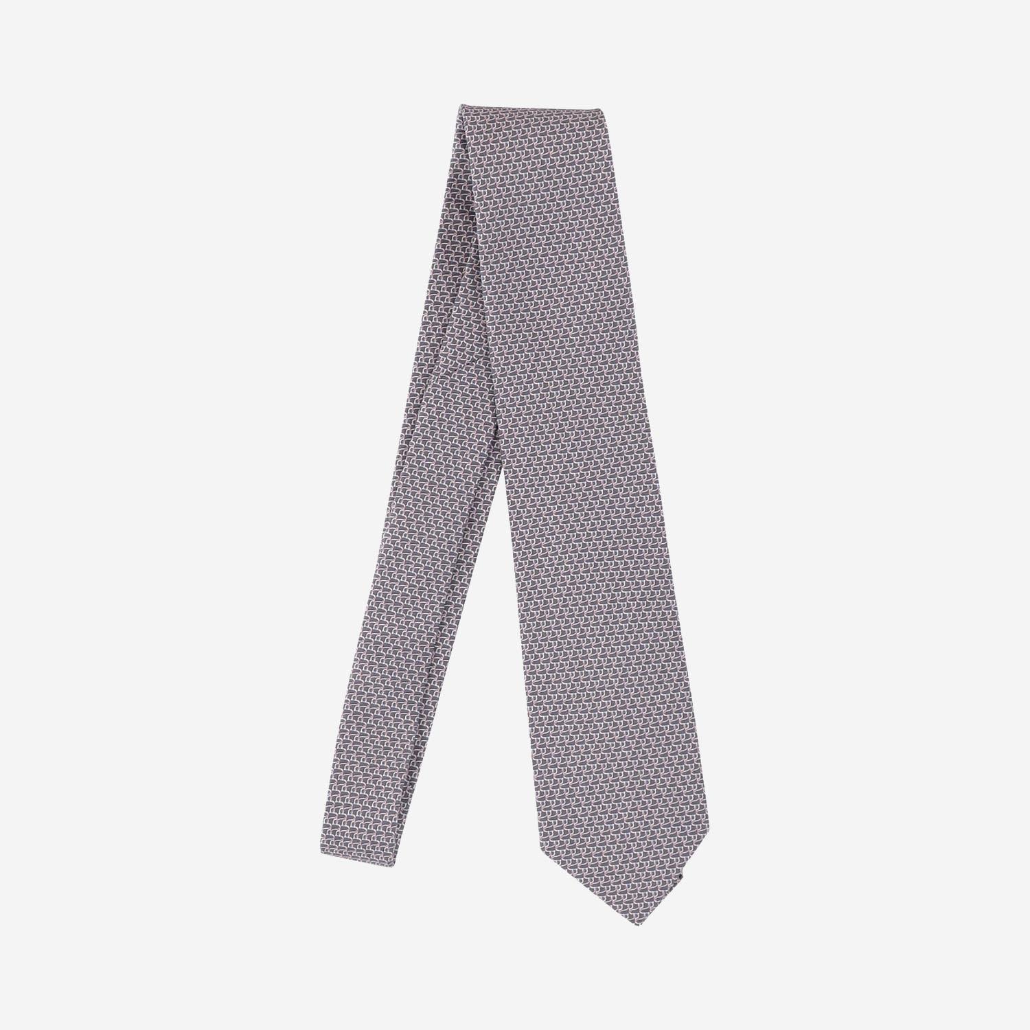 CRAVATTA IN SETA CON MOTIVO GEOMETRICO 351323 004 SALVATORE FERRAGAMO 