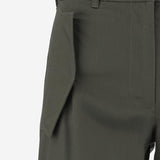 PANTALONI CARGO IN COTONE CON FINITURE CHECK 8118420 MARROWGREEN BURBERRY 