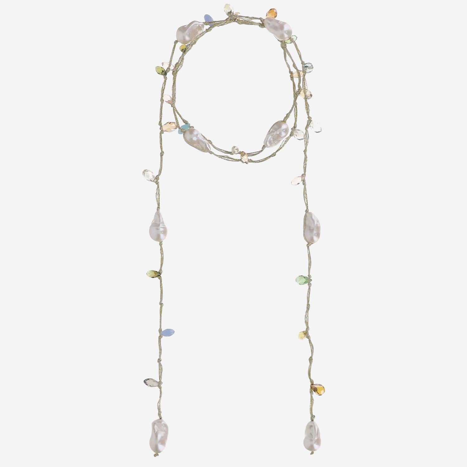 COLLANA CON CRISTALLI e perla VMULTICOLOR PEARLS MELA 