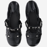 BALLERINA IN PELLE CON BORCHIE 828095 WAD4Y1080 BALENCIAGA 