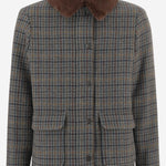 CAPPOTTO IN MISTO LANA CON COLLO IN PELLICCIA W05GOUW00024 376 BONPOINT KIDS 