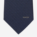 CRAVATTA IN SETA JACQUARD CON MORSETTO GUCCI 853356 4E6484100 GUCCI 