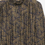 Abito in twill di seta motivo paisley 828304 Y6K904775 SAINT LAURENT 