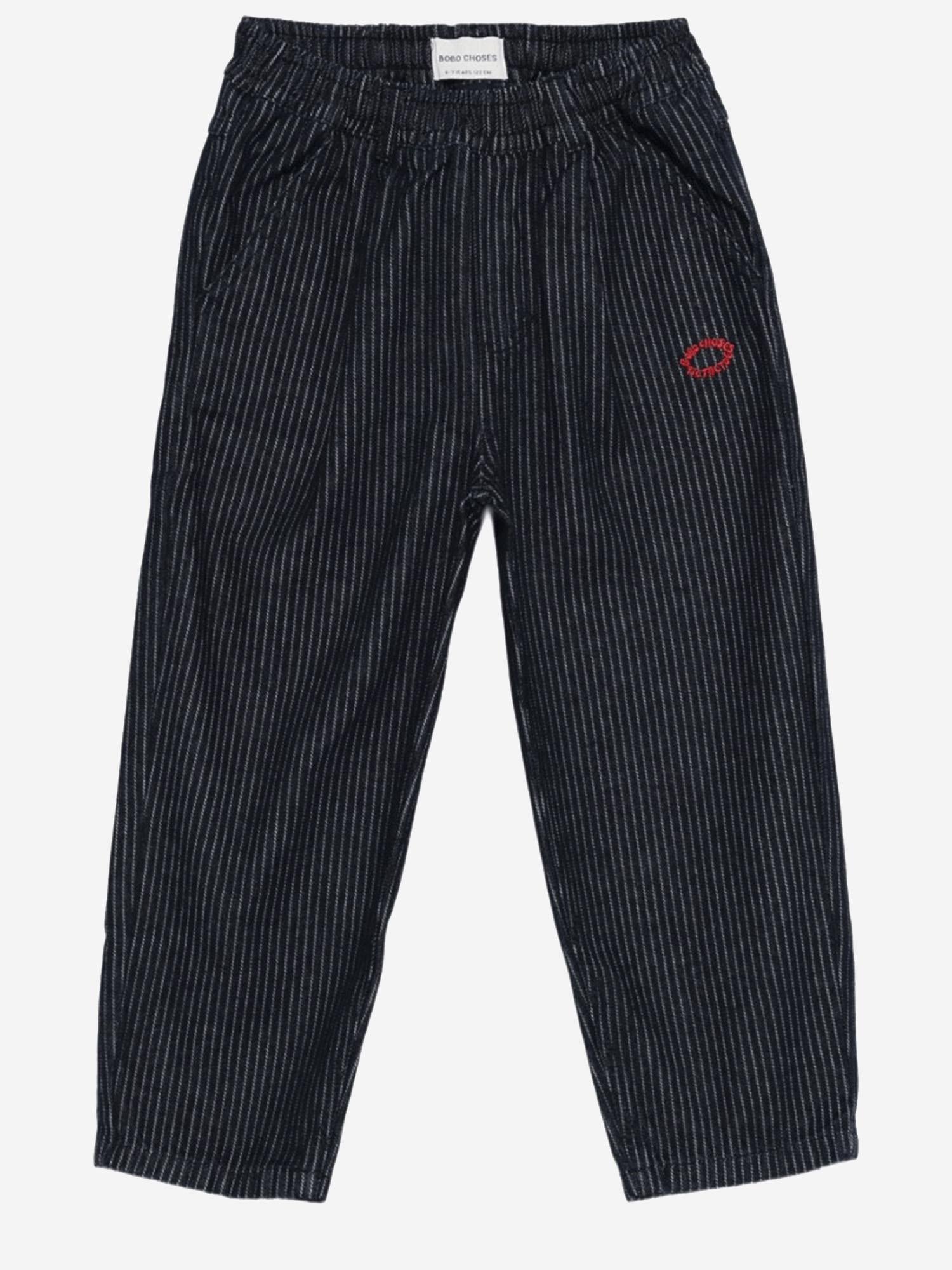 PANTALONI IN COTONE A RIGHE B225AC079  BOBO CHOSES KIDS 