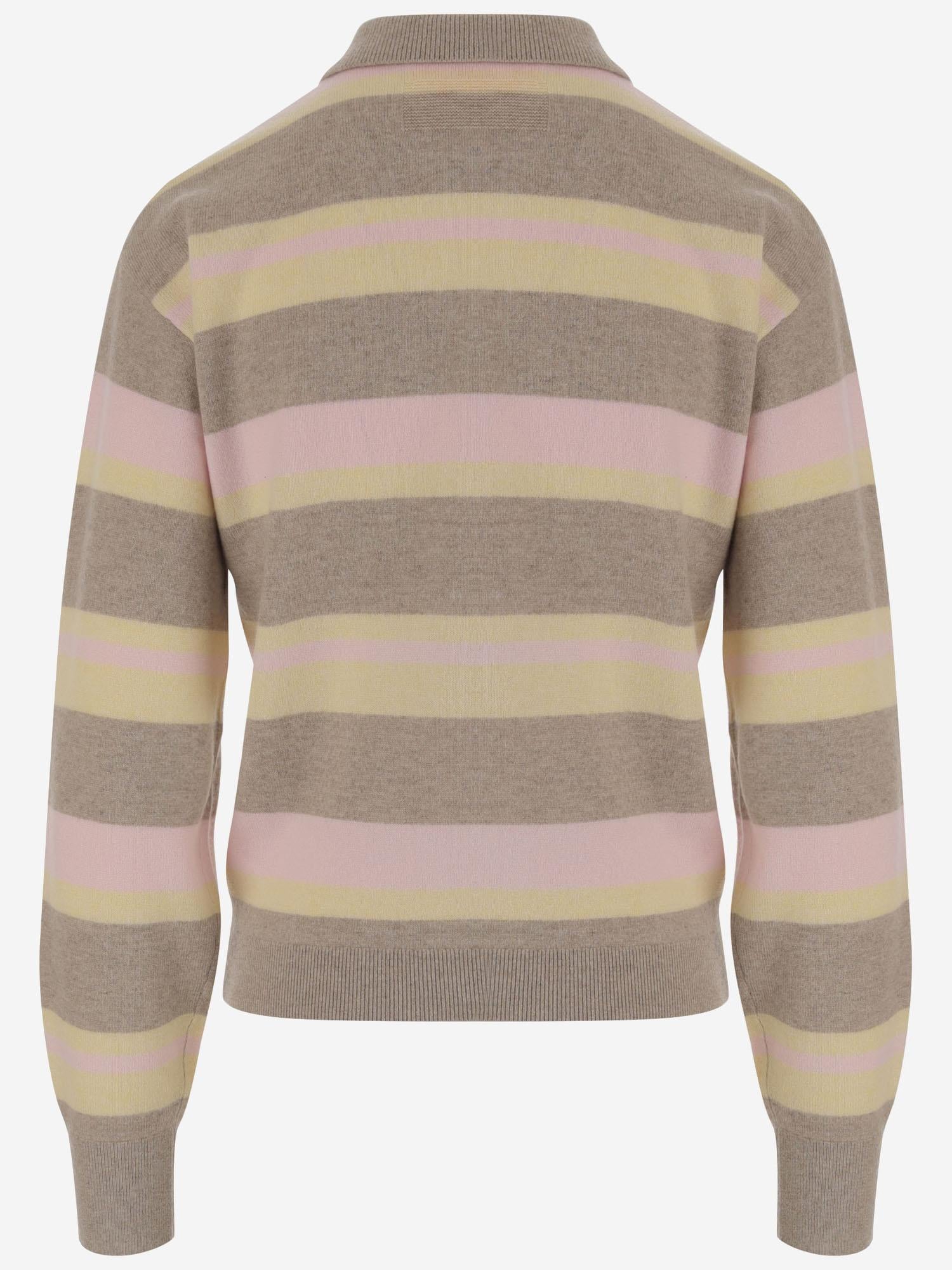 POLO IN CASHMERE A RIGHE W30310JM TAUPCO GUEST IN RESIDENCE 