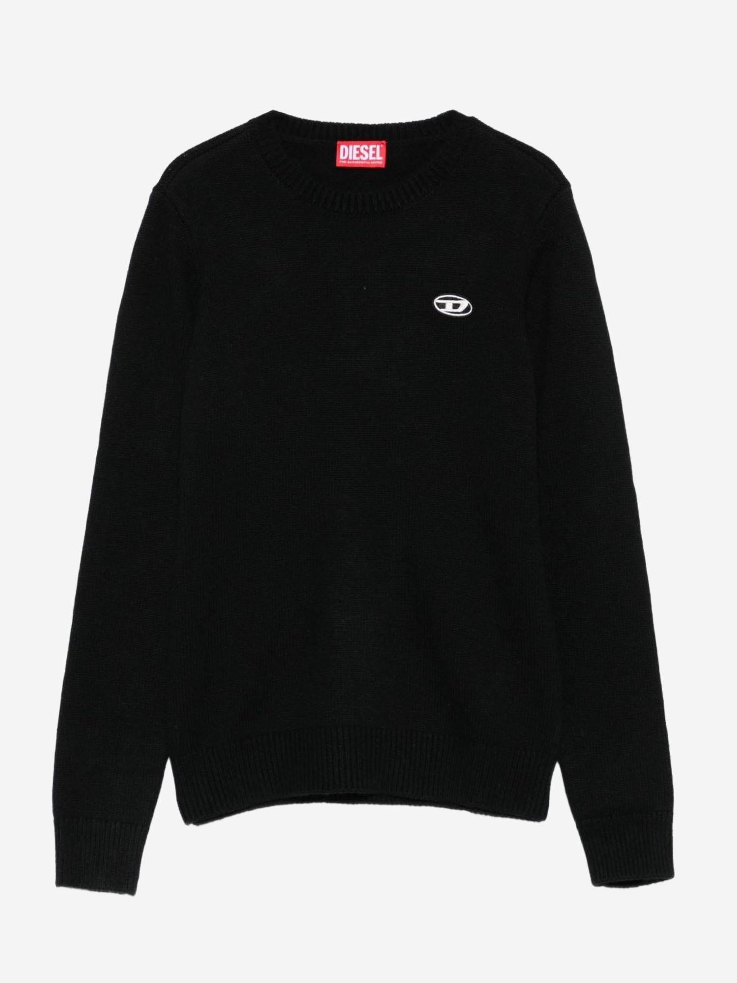 MAGLIONE IN MISTO VISCOSA CON LOGO J02430 KYAYXK900 DIESEL KIDS 