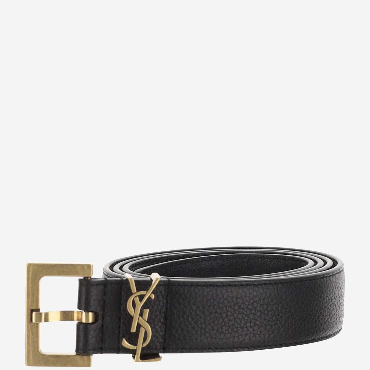 CINTURA IN PELLE CASSANDRE 634440 DTI0W1000 SAINT LAURENT 