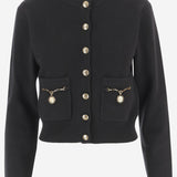 CARDIGAN HORSE MEDAL IN LANA E CASHMERE CH26SMC07800 001 CHLOE 