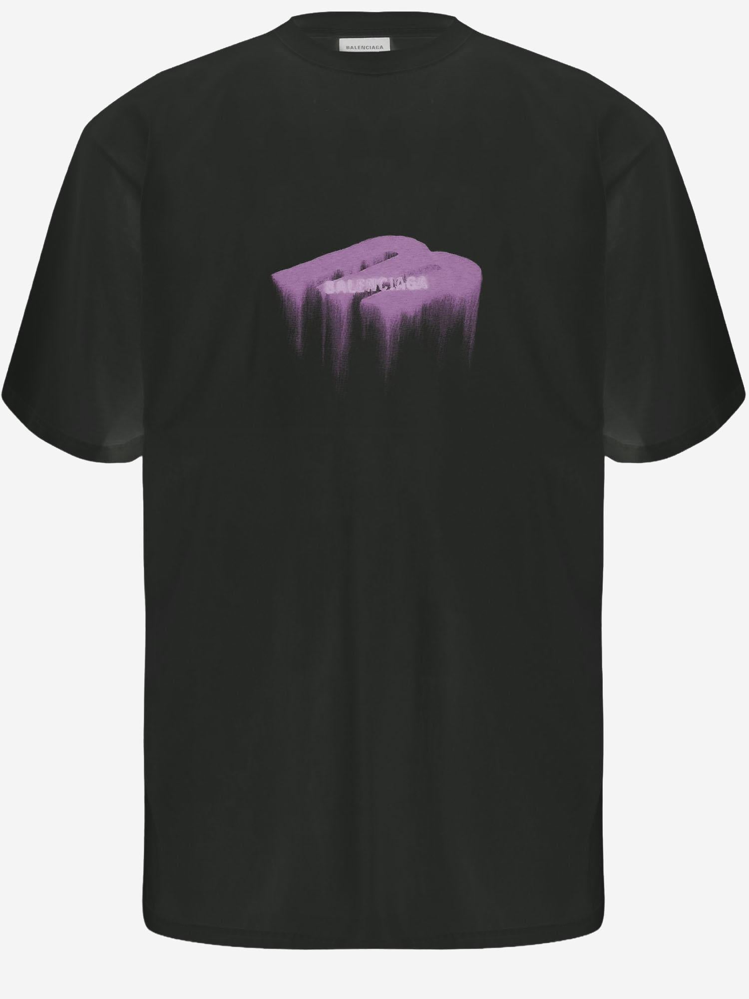 T-SHIRT IN COTONE CON LOGO 850345 TUVJ81000 BALENCIAGA 