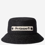 CAPPELLO BUCKET IN RAFIA CON LOGO ACU00835AW00501 990 JACQUEMUS 