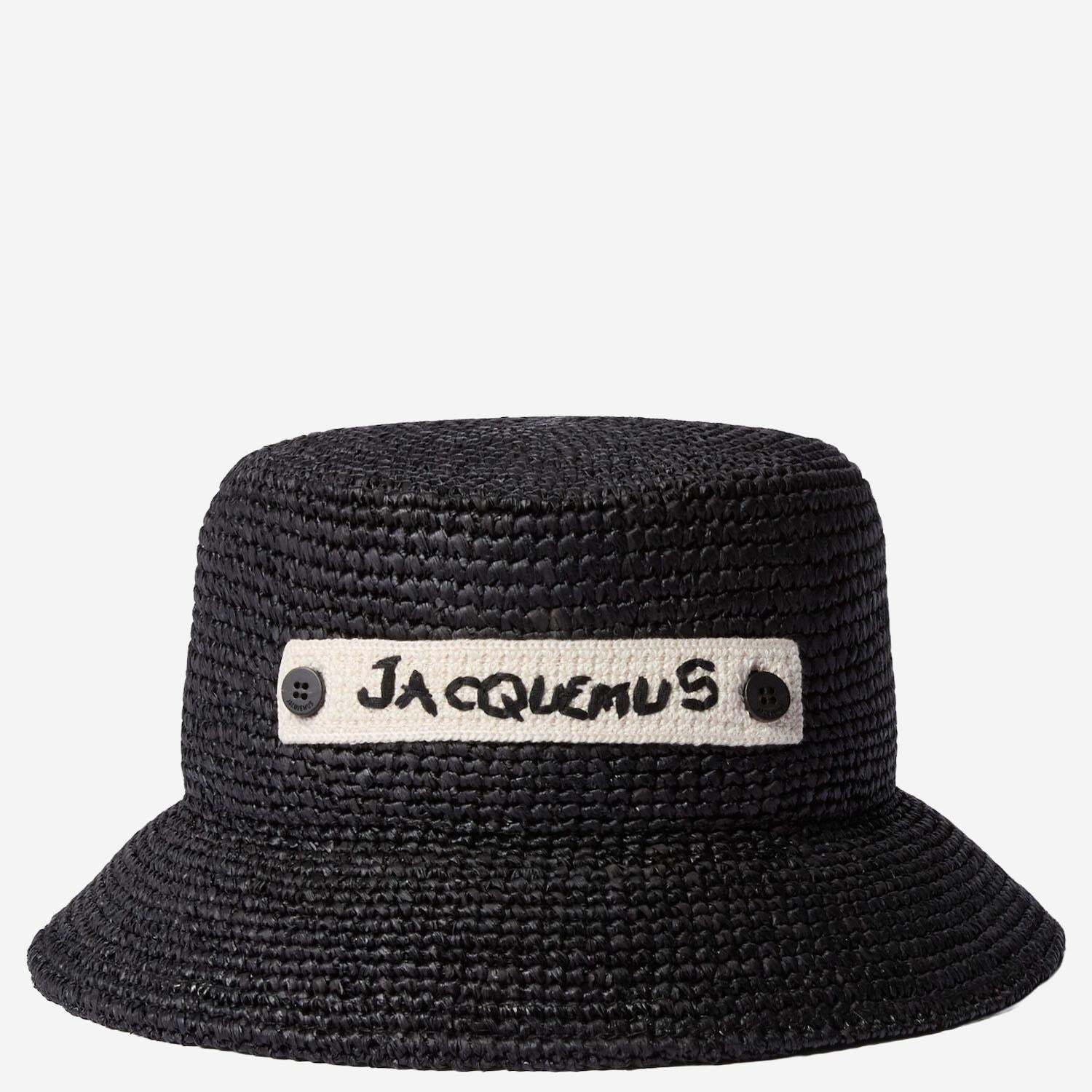 CAPPELLO BUCKET IN RAFIA CON LOGO ACU00835AW00501 990 JACQUEMUS 