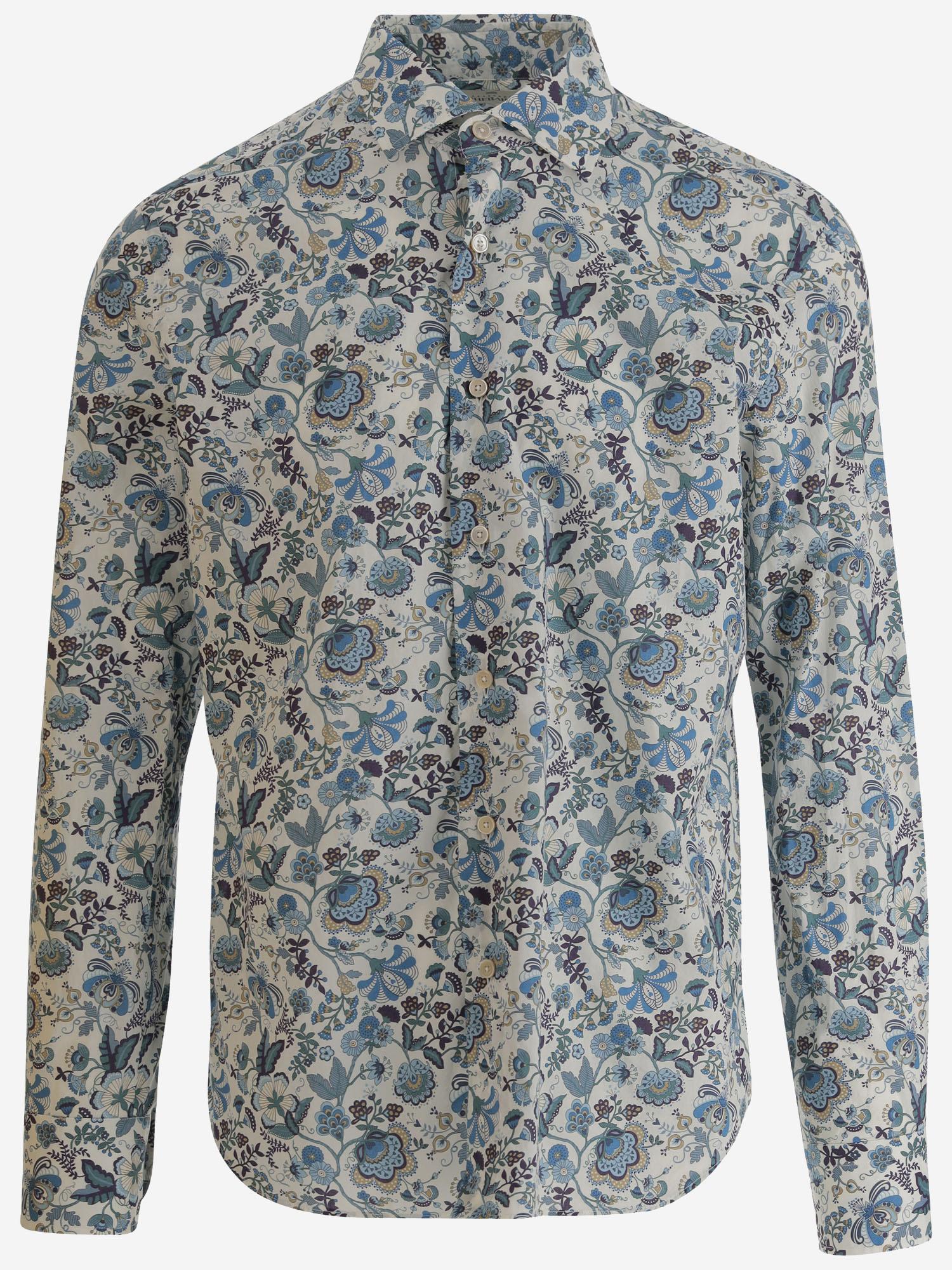 CAMICIA IN COTONE CON MOTIVO FLOREALE REGENT5 7457620 GHERARDI 