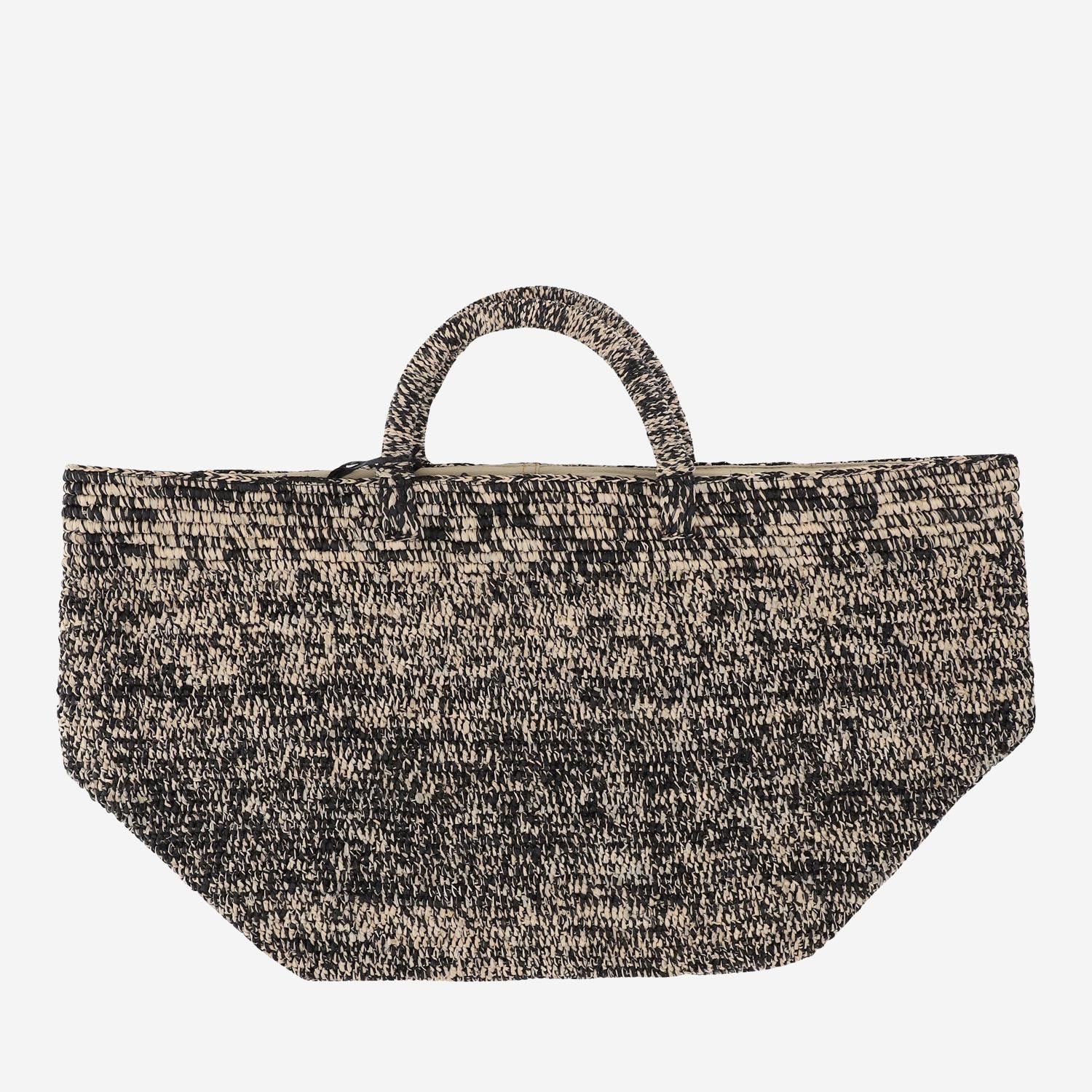 BORSA TOTE MEDIA VANILLA IN RAFIA VANILLA TIGA IBELIV 