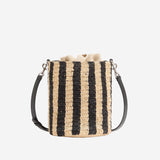 BORSA PICCOLA A SECCHIELLO IN RAFIA A RIGHE 8W2B0T03 IXUC8K VALENTINO GARAVANI 