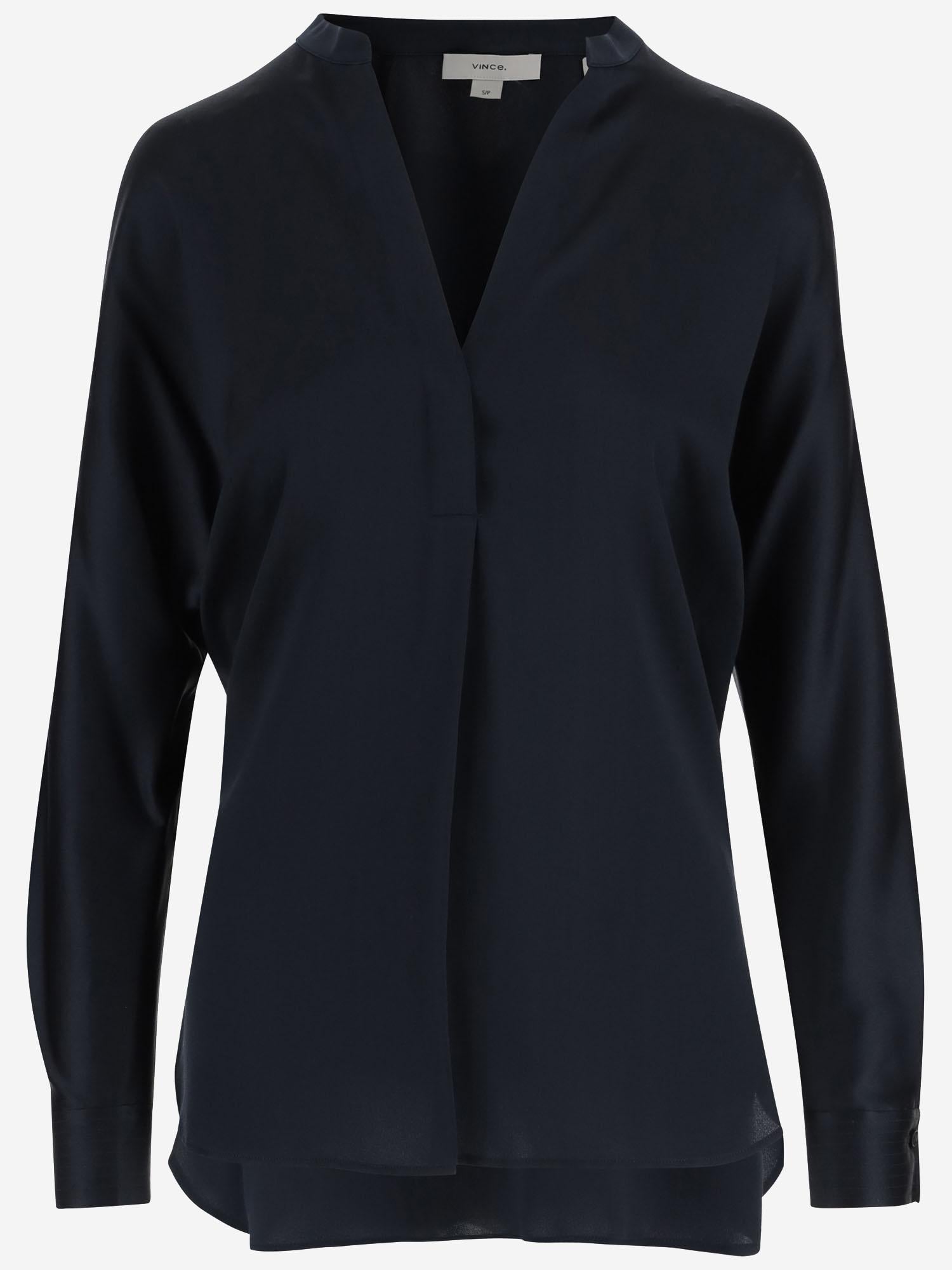 Blusa in raso di seta VR84511926 403CBL VINCE 