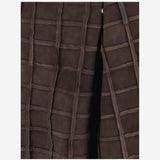 GONNA IN PELLE CON MOTIVO QUADRATO S010 LEASQBROWN NICCOLO PASQUALETTI 