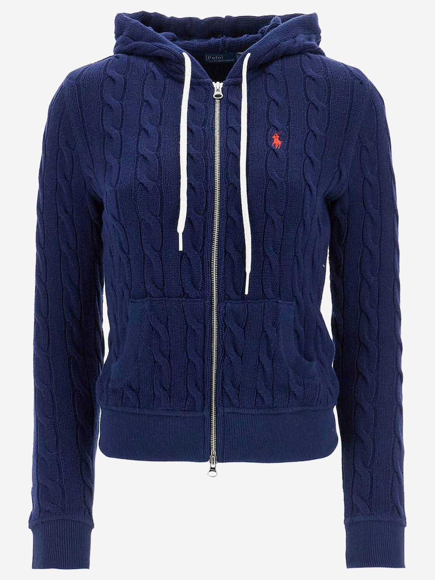 FELPA IN COTONE CON LAVORAZIONE A TRECCE 211959124 001 POLO RALPH LAUREN 