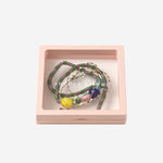 Collana con perle miste in vetro MIXEDGLASSBEAD STRAWBERRYGREENPURPLE SORBET ISLAND 