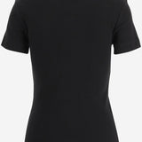 T-SHIRT CON RICAMO LOVE BIRDS IN COTONE STRETCH 106815 A3ALZ99 PINKO 