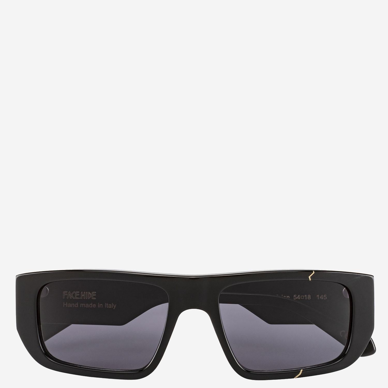 OCCHIALI DA SOLE VISION COSMO CON LOGO BROKENVSION ALLBLACK FACE HIDE 