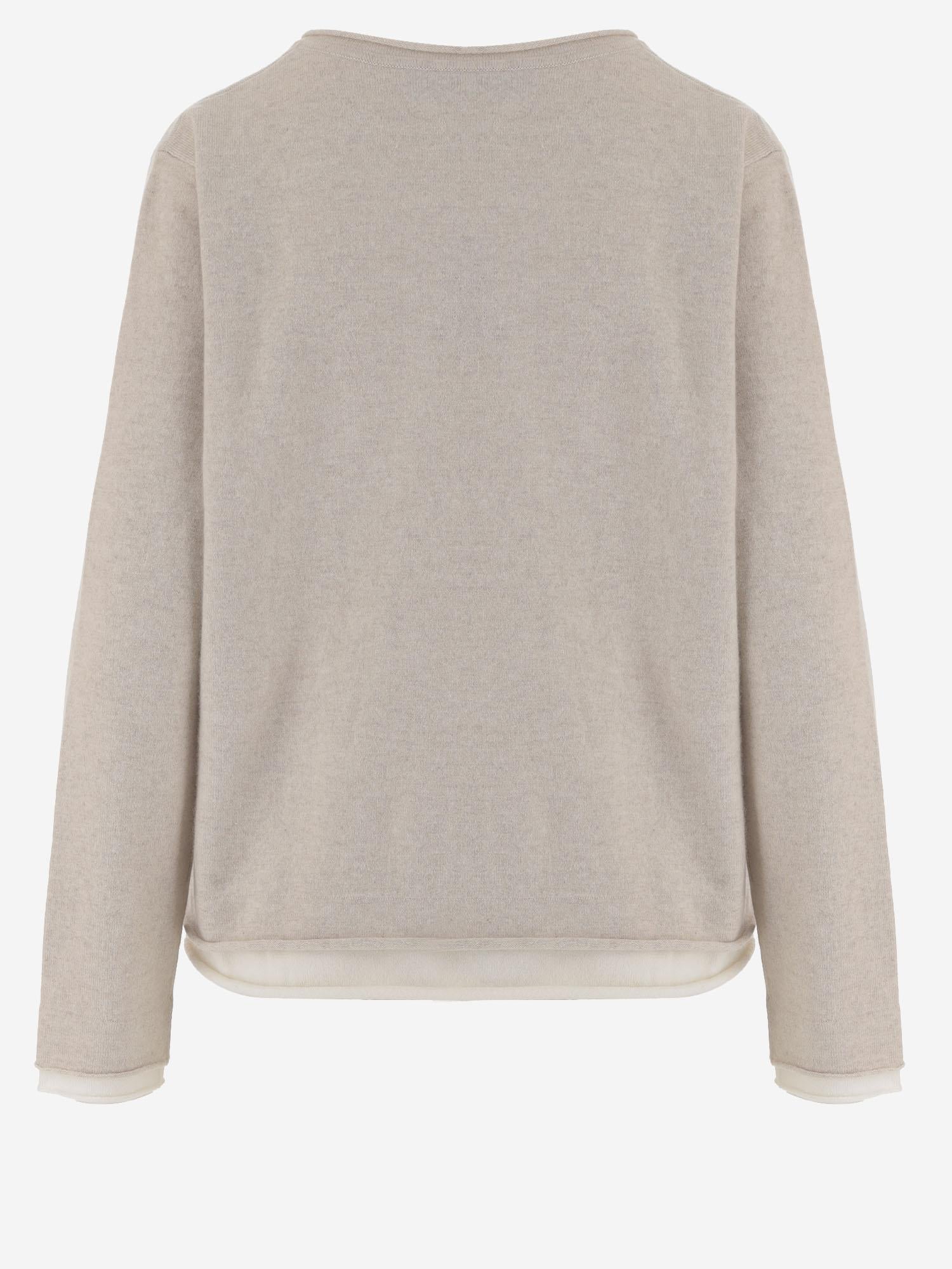 MAGLIONE IN CASHMERE CON BORDI A CONTRASTO KNJP24243 196 ARCH4 