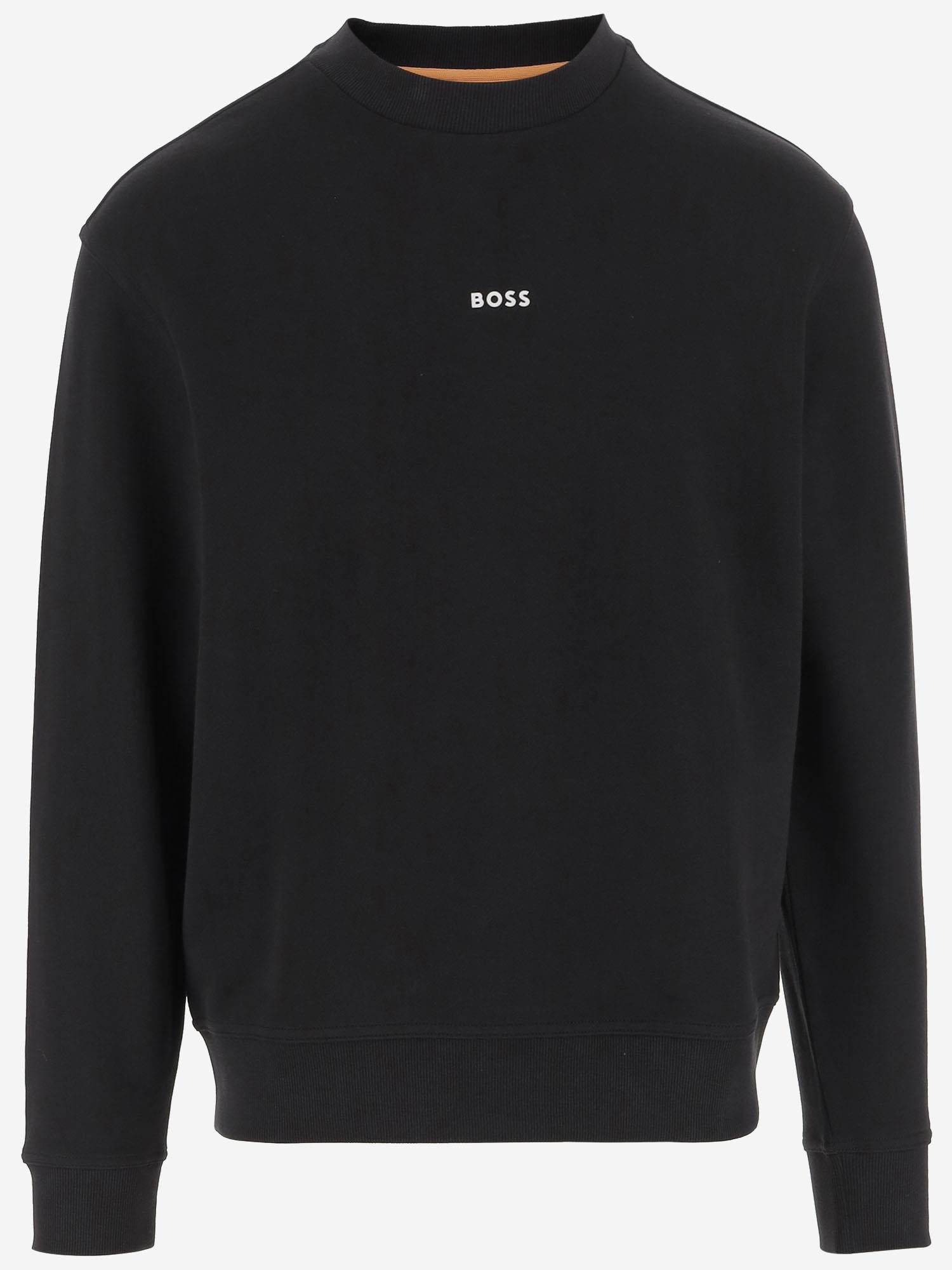 FELPA IN TERRY DI COTONE CON LOGO 50514541 001 HUGO BOSS 