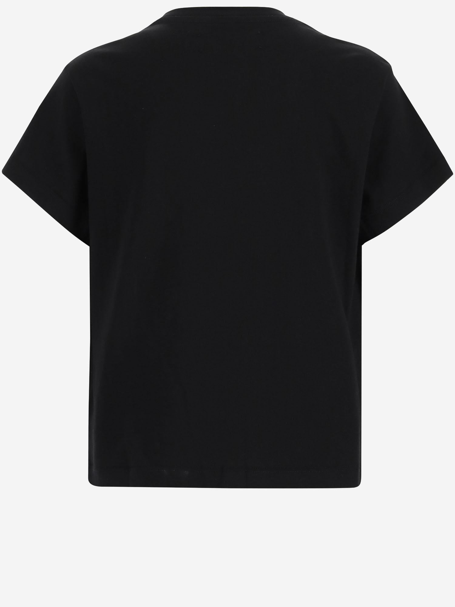 T-SHIRT IN COTONE CON STAMPA LOGO AKJYTE 1011Black AMIRI KIDS 