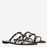 SANDALI SLIDE ROCKSTUD IN SUEDE 8W2S0C49 JTI0NO VALENTINO GARAVANI 
