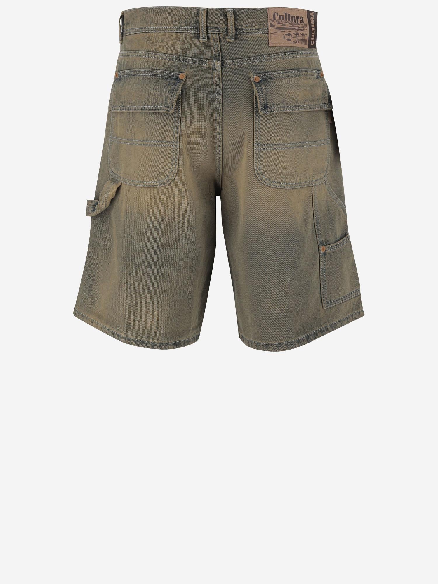 PANTALONI CORTI IN COTONE A057 SAND CULTURA 