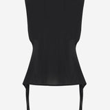 TOP SENZA MANICHE IN MISTO CARTA CON PANNELLI LATERALI ALLUNGATI TOW00910AJ00254 990 JACQUEMUS 