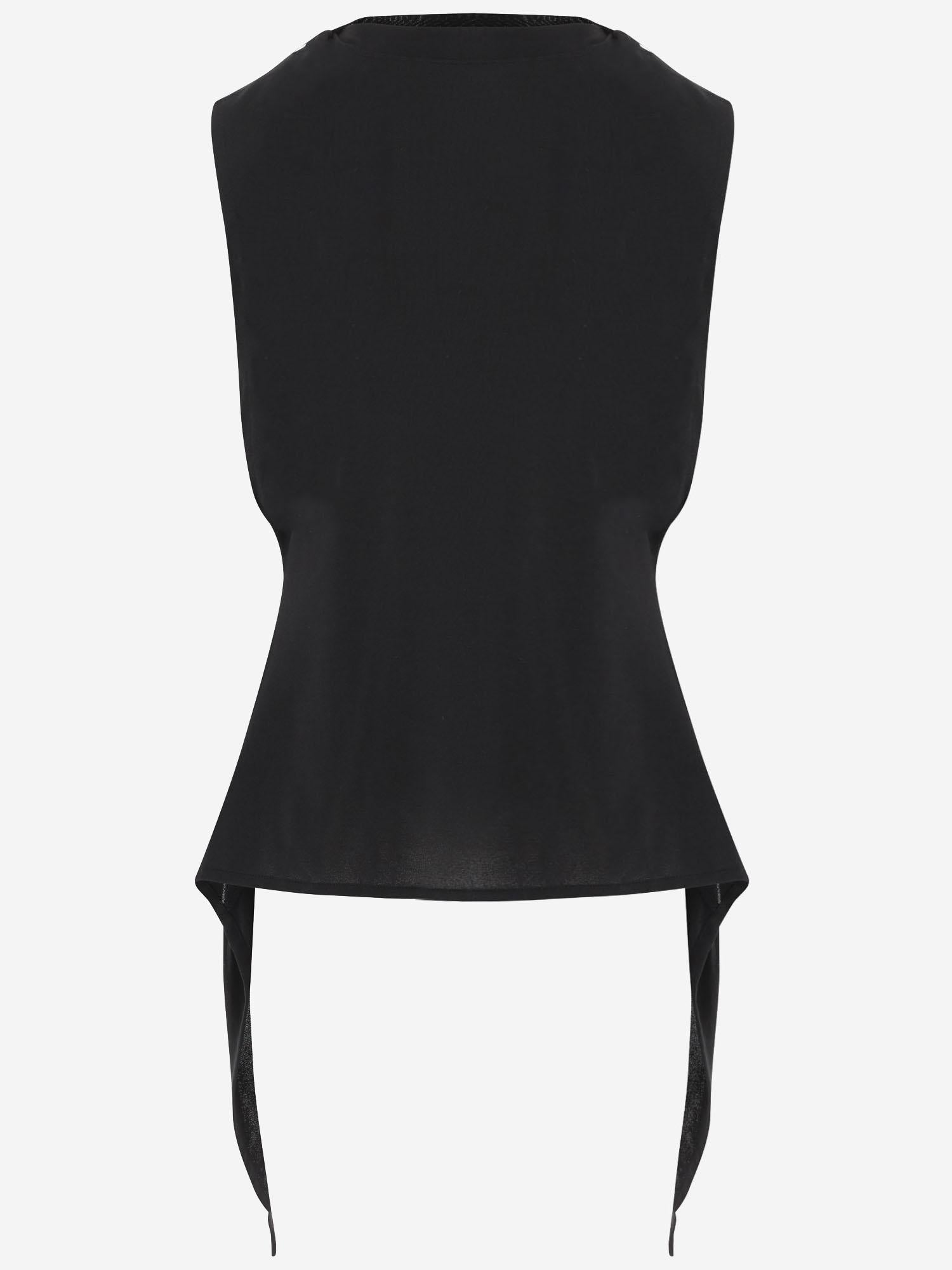 TOP SENZA MANICHE IN MISTO CARTA CON PANNELLI LATERALI ALLUNGATI TOW00910AJ00254 990 JACQUEMUS 