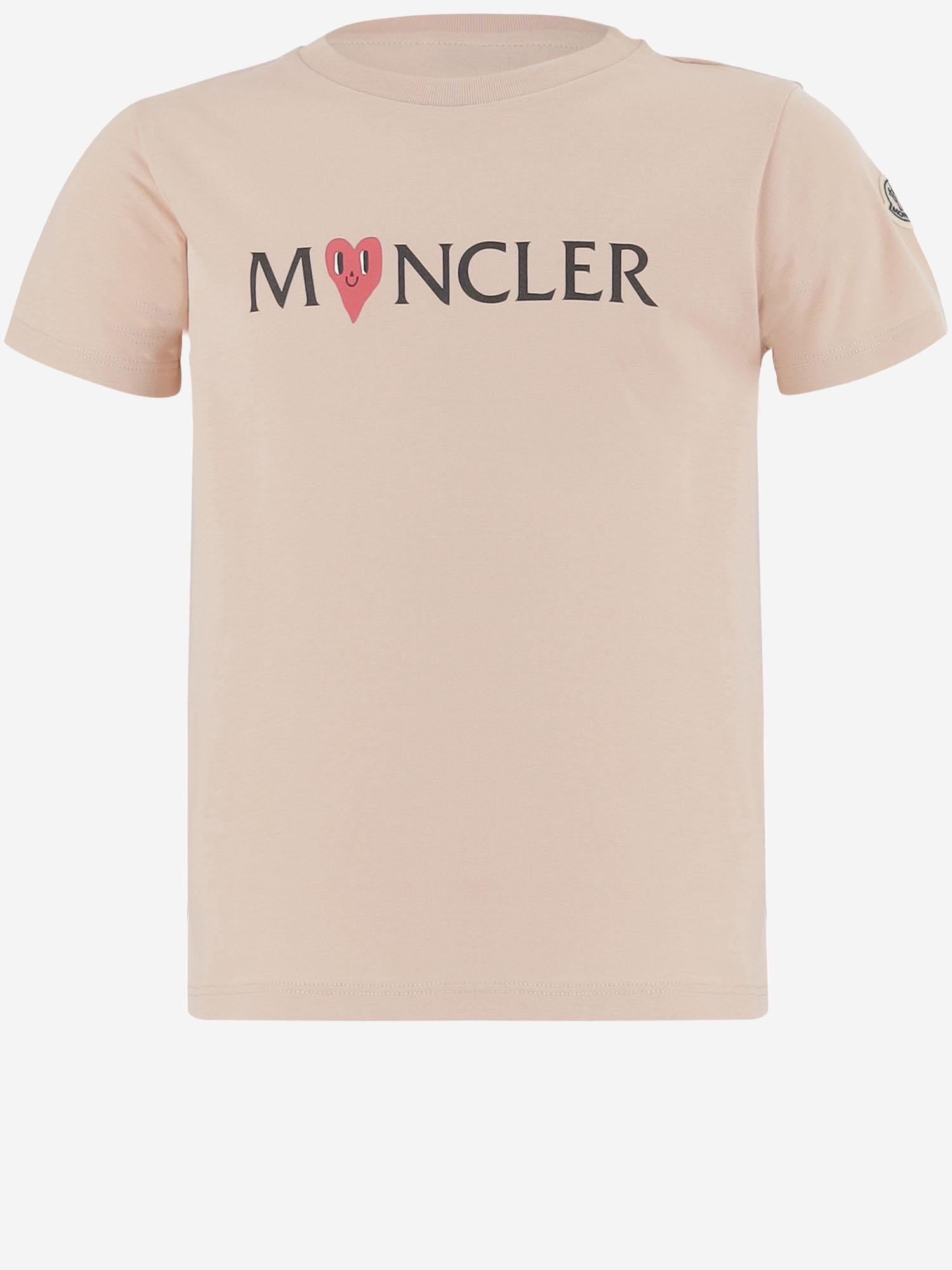 T-SHIRT IN COTONE CON LOGO 8C0003583907 514 MONCLER ENFANTS 
