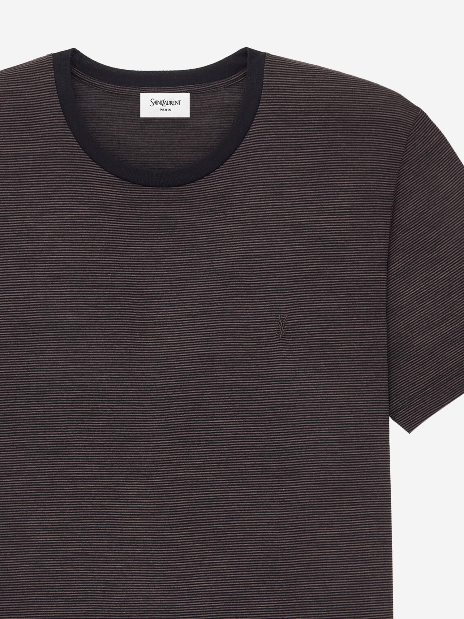 T-SHIRT IN LANA CON MOTIVO A RIGHE 858314 Y38AS1079 SAINT LAURENT 