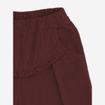 PANTALONI IN COTONE CON VOLANT DECORATIVO 25W150 MELANZANA 1+ IN THE FAMILY KIDS 