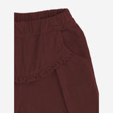 PANTALONI IN COTONE CON VOLANT DECORATIVO 25W150 MELANZANA 1+ IN THE FAMILY KIDS 