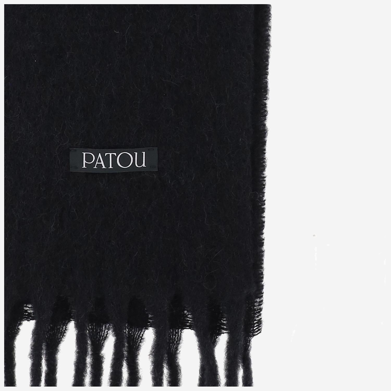 Sciarpa con frangia lunga in misto lana AC1170238 999B PATOU 