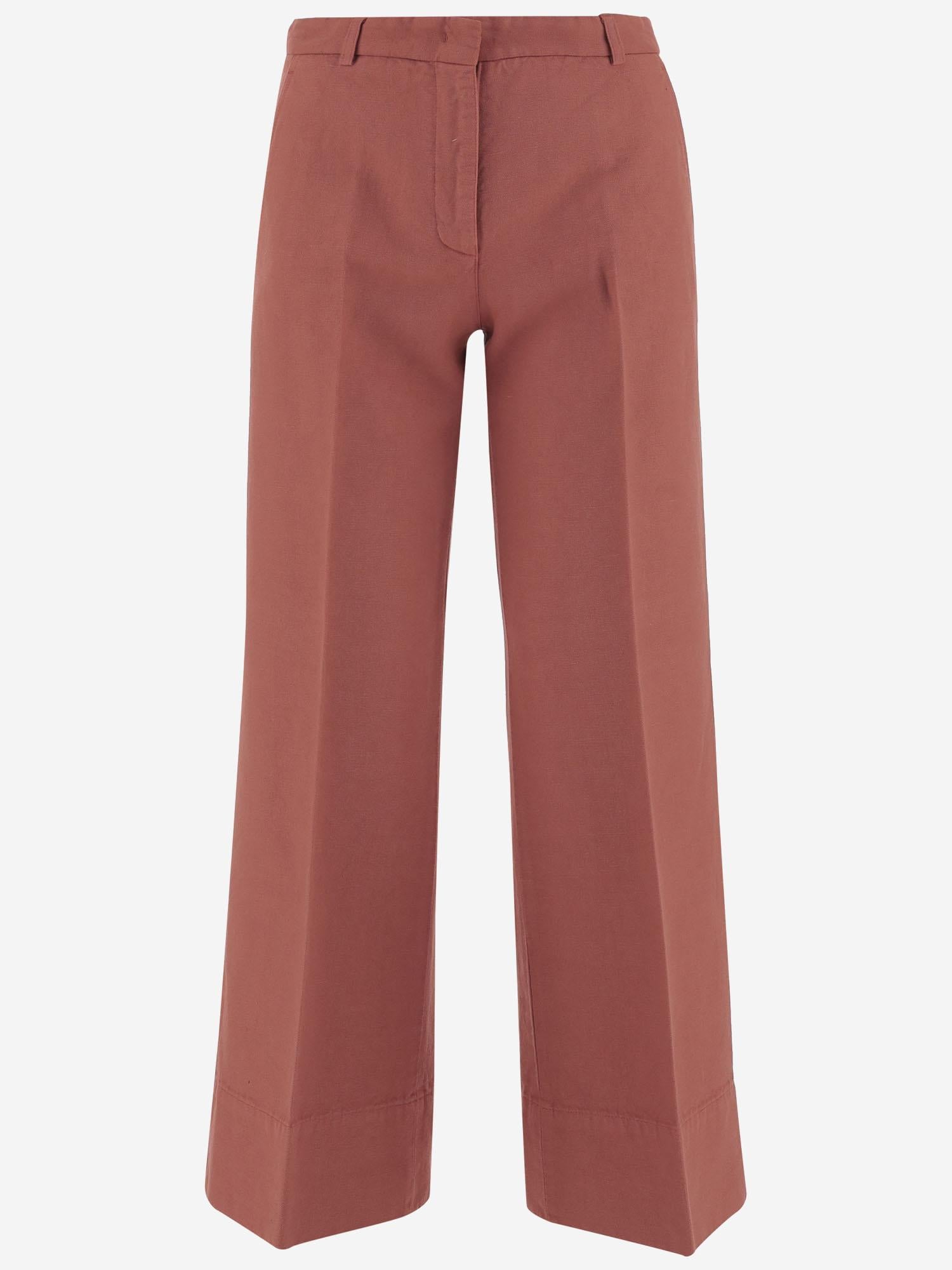 PANTALONI IN LINO E COTONE MELODY D 50142 QL2 