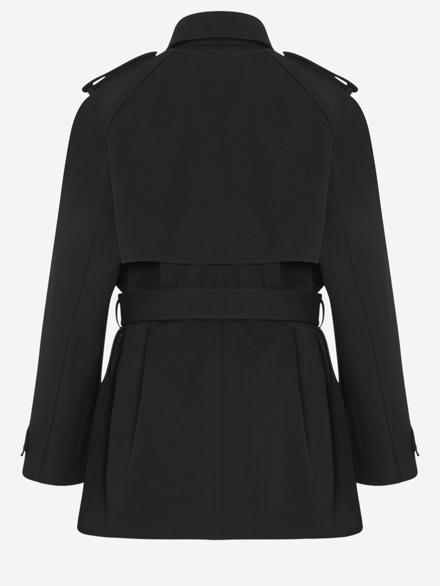 TRENCH USUAIA IN LANA VERGINE 10601W4255 BLK THE ROW 