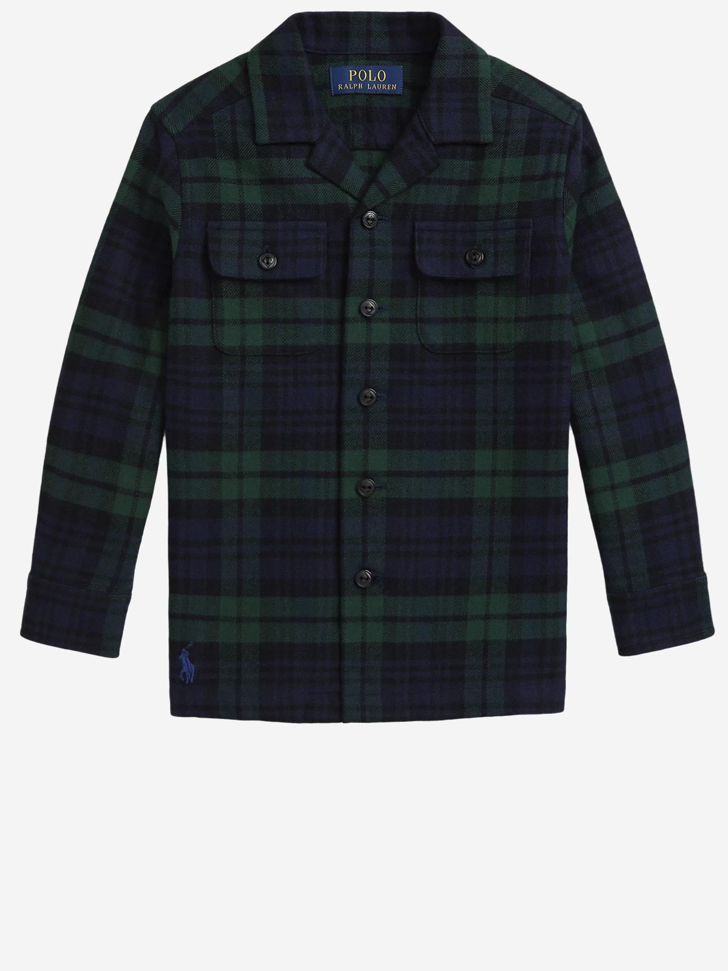CAMICIA SAHARIANA IN FLANELLA DI COTONE 323979344 001 POLO RALPH LAUREN KIDS 