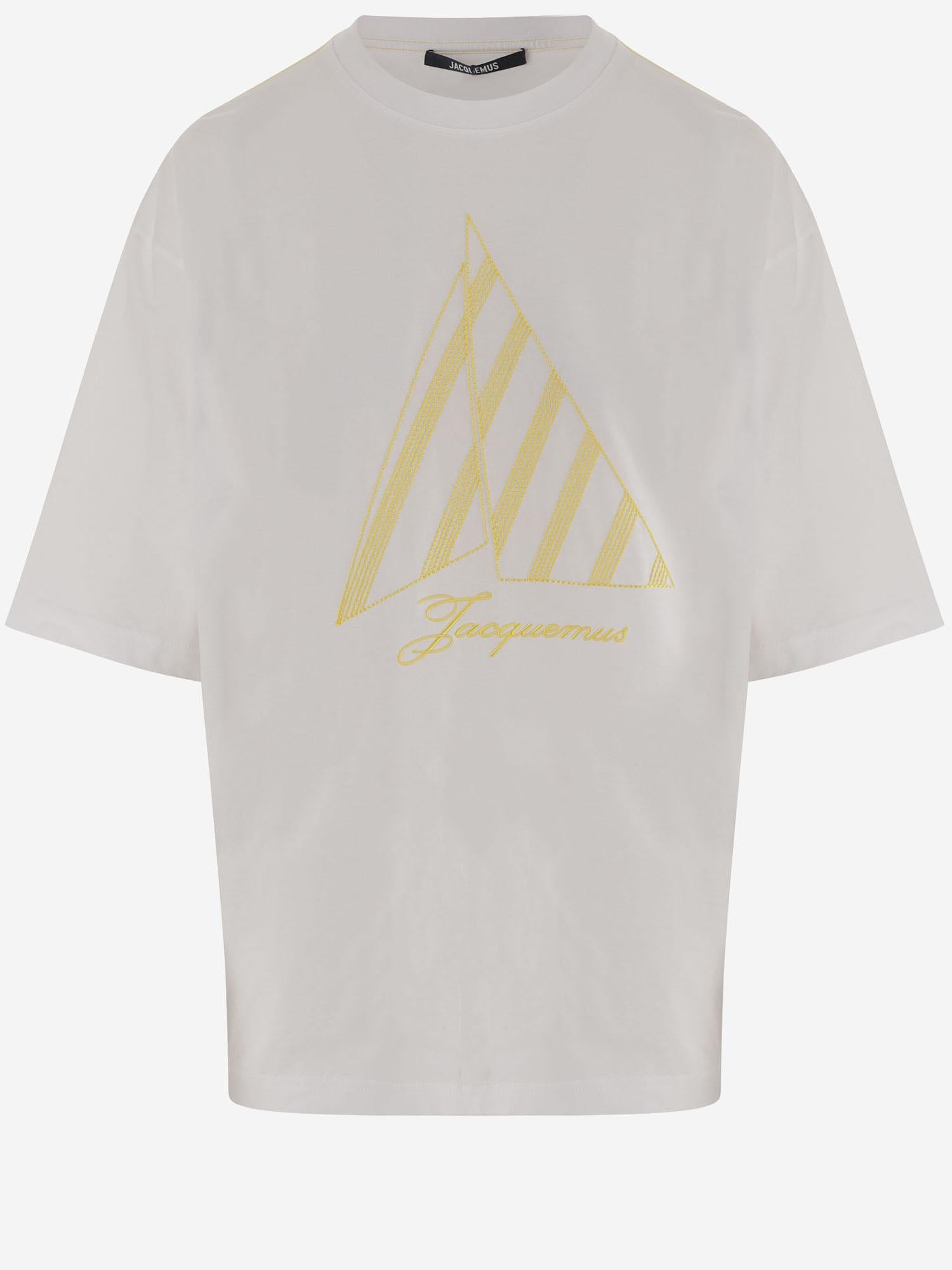 T-SHIRT IN COTONE CON LOGO TSU00321AJ00285 1NH JACQUEMUS 