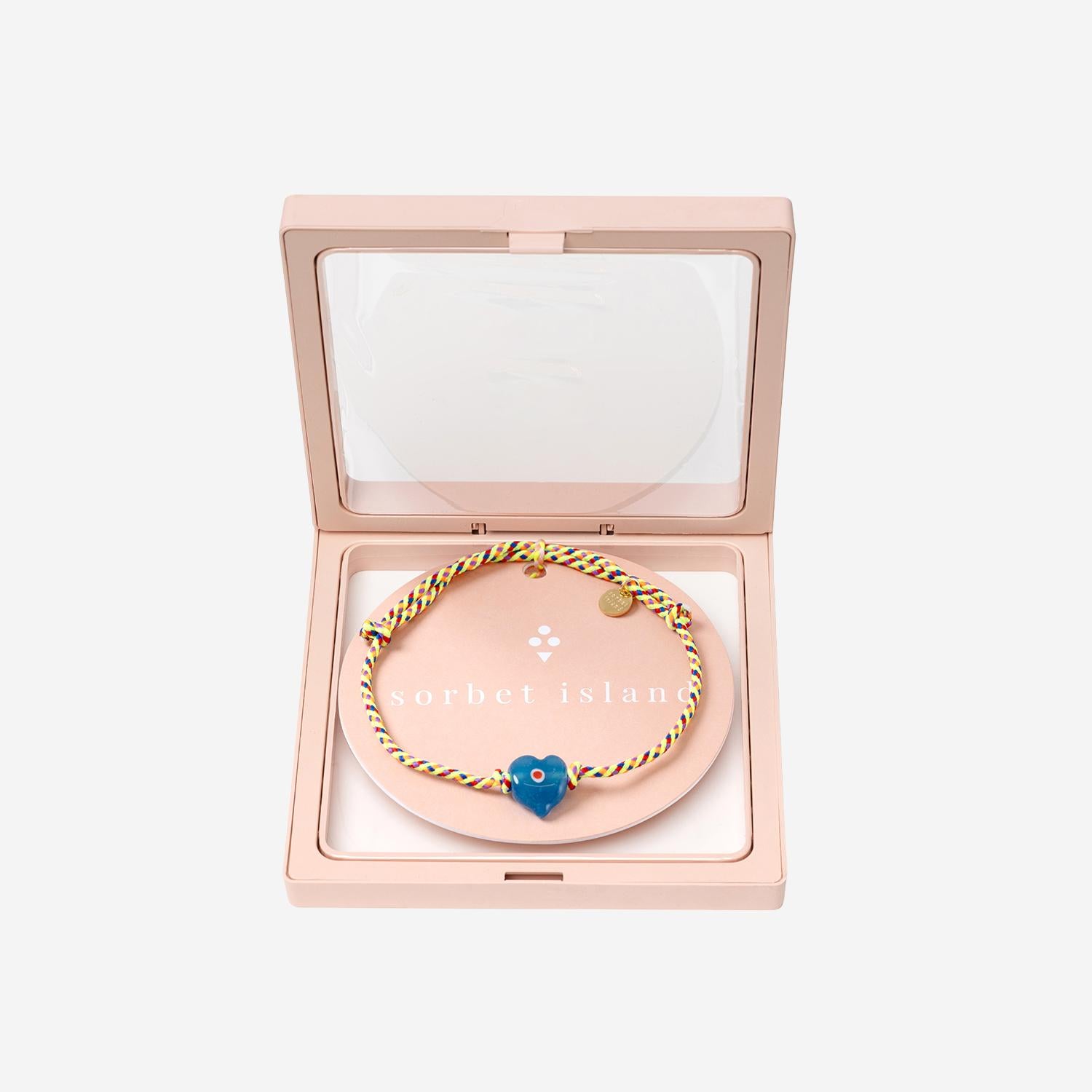 Bracciale Guardian con perla in vetro GUARDIANHEARTGLASS LIGHTBLUE SORBET ISLAND 