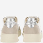 SNEAKERS MEDALIST LOW IN PELLE AULWLS74 WHTSILVER AUTRY 