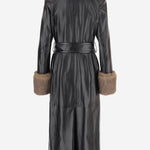 CAPPOTTO ESTELLA IN PELLE SINTETICA CON DETTAGLI IN PELLICCIA 66554 802489985 STAND STUDIO 