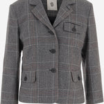 GIACCA TAYLOR IN MISTO LANA CON MOTIVO A QUADRI 21789 950 THE.GARMENT 