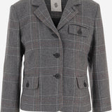 GIACCA TAYLOR IN MISTO LANA CON MOTIVO A QUADRI 21789 950 THE.GARMENT 