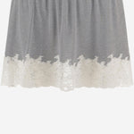 GONNA IN SETA RICICLATA CON BORDO IN PIZZO MG2644 19E1F0031 MIU MIU 